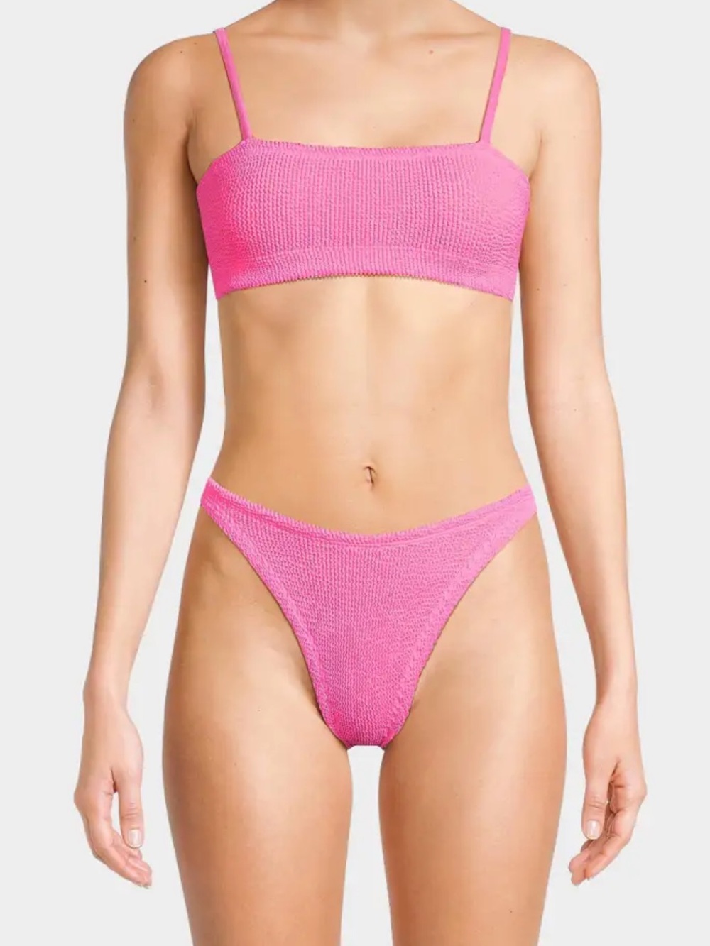 Hunza G Bubble Gum Pink Two-Piece Bikini Set